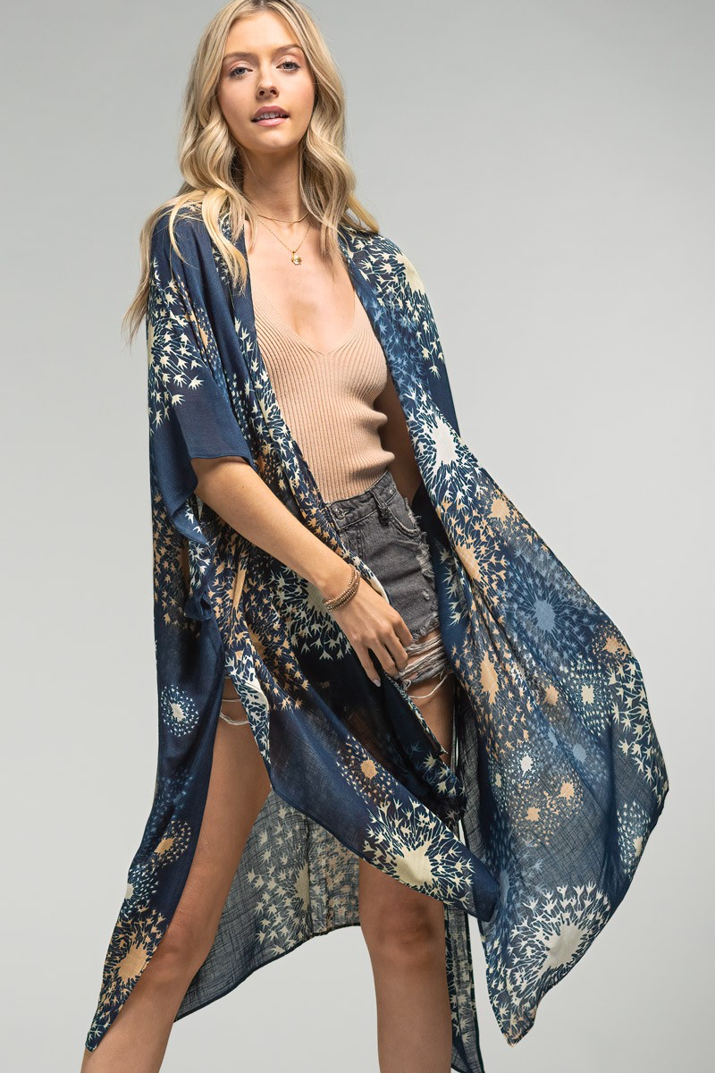 Dandelion Floral Kimono  hi