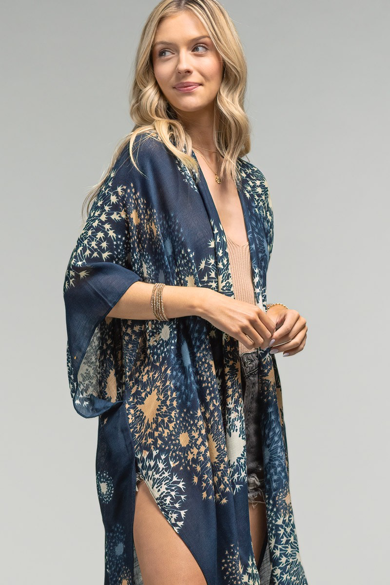 Dandelion Floral Kimono  hi